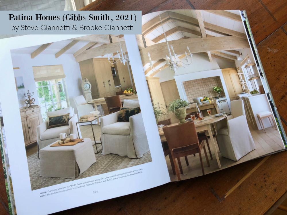 Giannetti designed Malibu home with European country style and white oak - see it in PATINA HOMES (Gibbs Smith, 2021) - reviewed by Hello Lovely Studio. #giannettihome #patinastyle #europeancountry