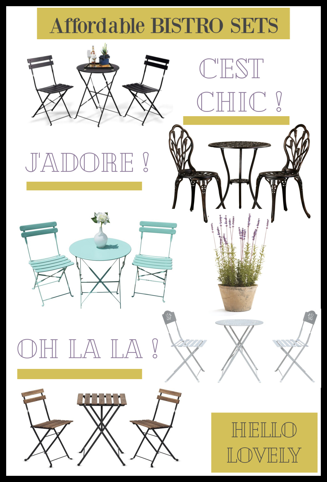 Affordable Bistro Sets on Hello Lovely Studio - come see these gorgeous possibilities for a small patio or deck!