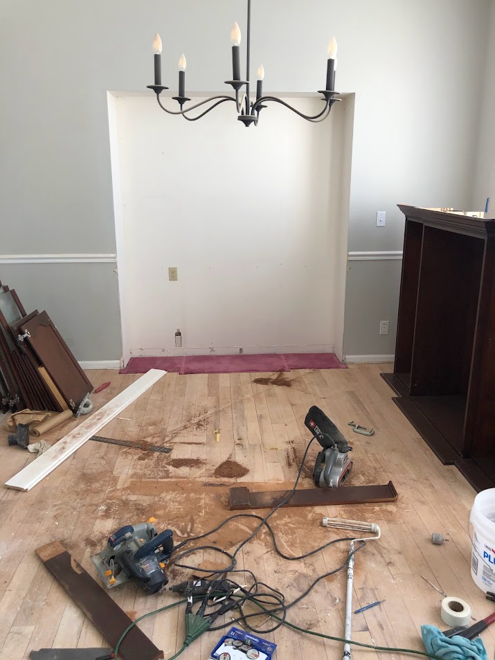 dining room during reno