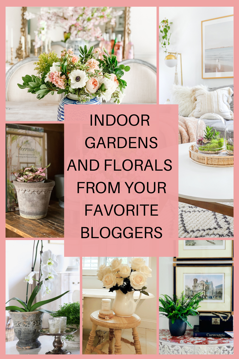 Indoor gardens and florals from your favorite bloggers - Hello Lovely Studio. #flowerdecor #florals #houseplants