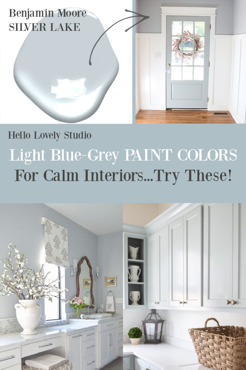 6 Light Blue Grey Paint Colors for Calm Interiors Hello Lovely