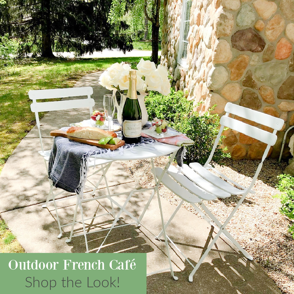 Outdoor French Cafe: Shop the Look on Hello Lovely Studio! #outdoordining #bistroset #frenchaesthetic