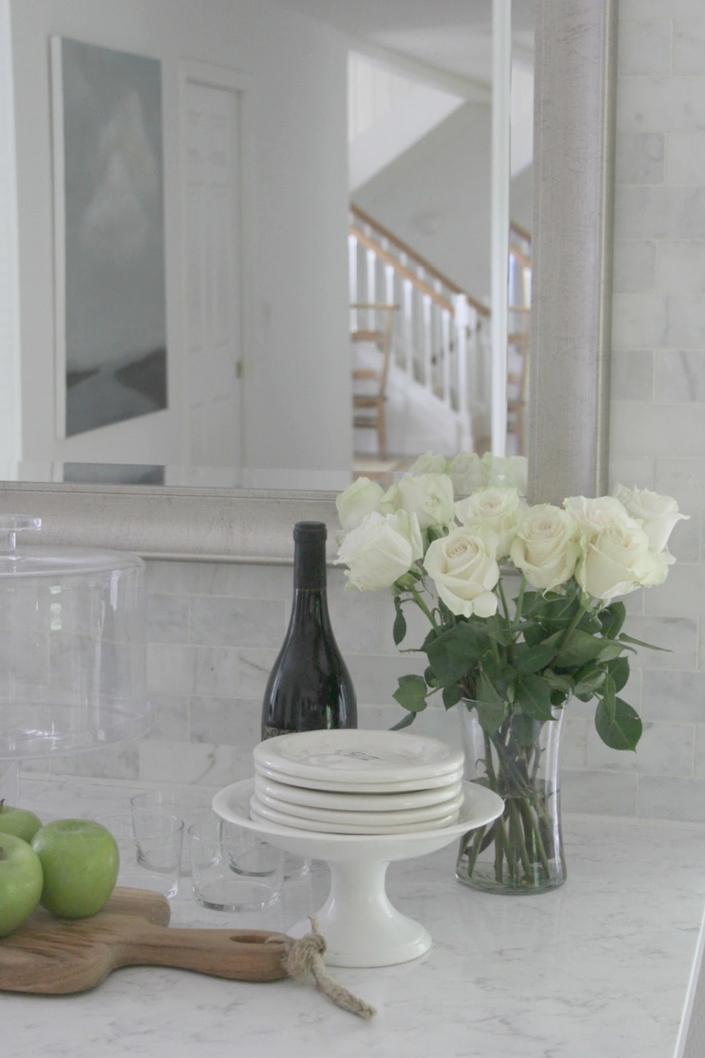 Viatera quartz countertop - Minuet. European farmhouse style and French Nordic cottage decor in our fixer upper - Hello Lovely Studio. Come see the renovation photos in Before & After: European Country Style Fixer Upper.