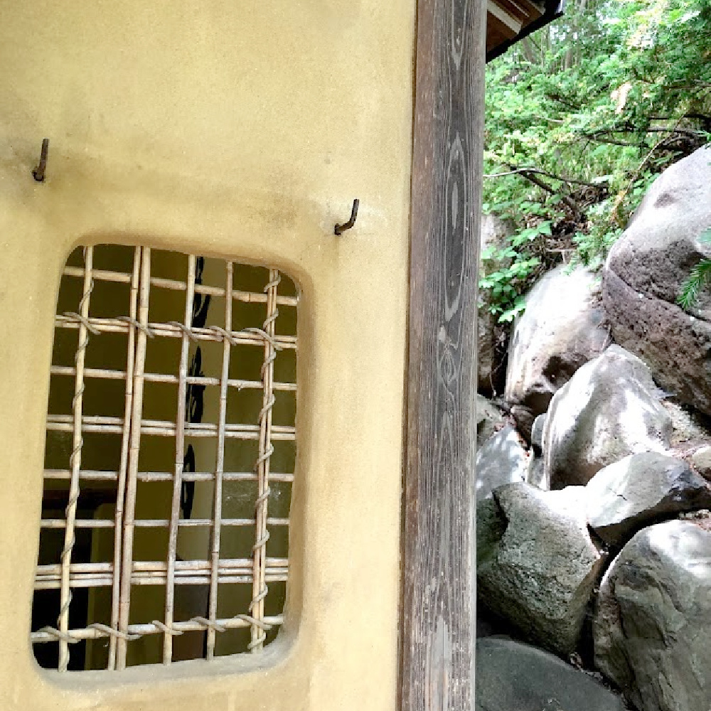 Detail of a window in a tea house in a beautiful garden - Hello Lovely Studio.