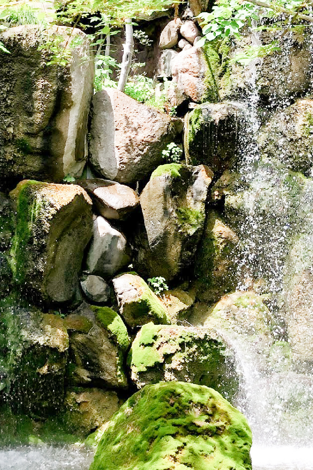 Waterfall in a Japanese garden - Hello Lovely Studio.