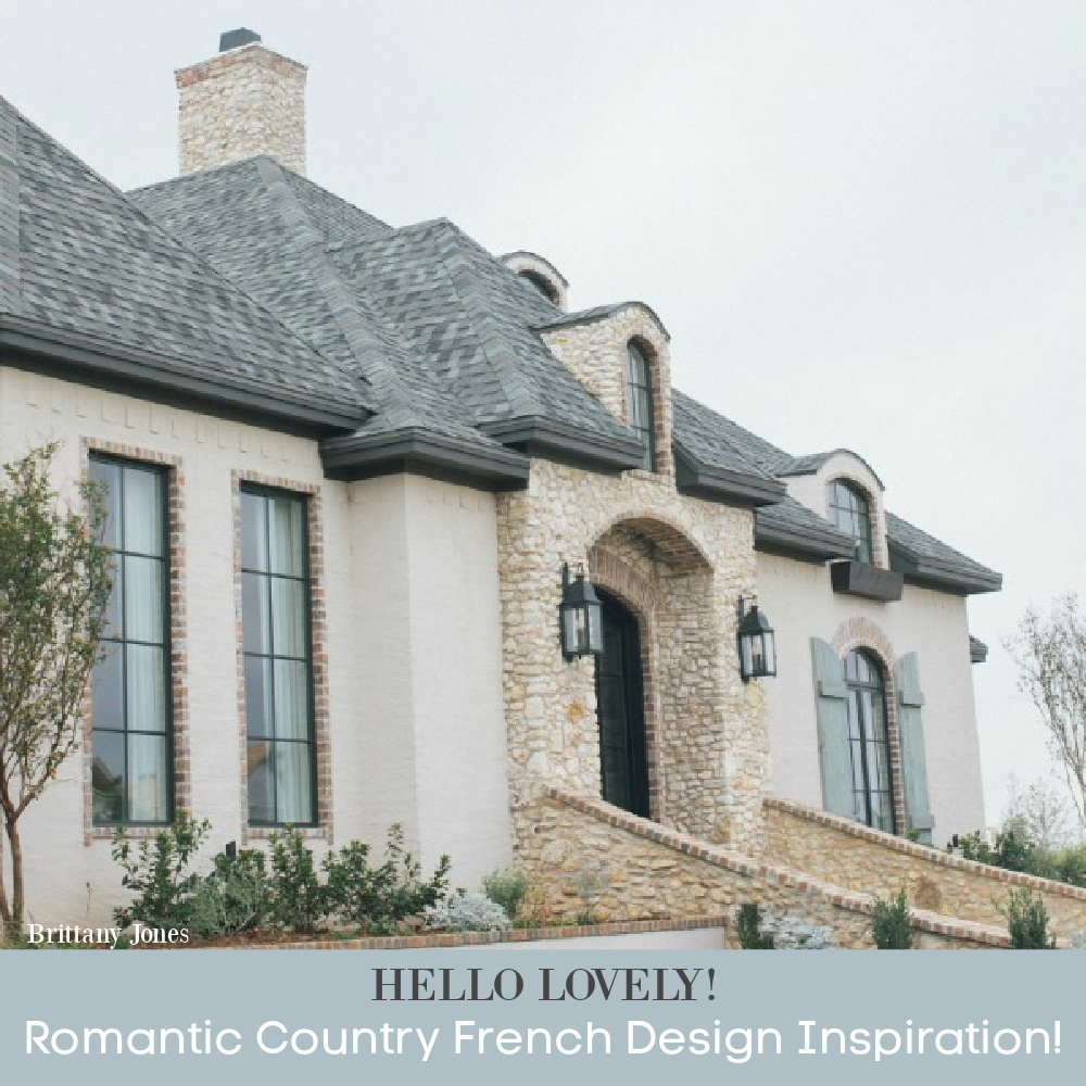 Romantic Country French Design Inspiration - come see more of this gorgeous new build with interiors by Brittany Jones. 