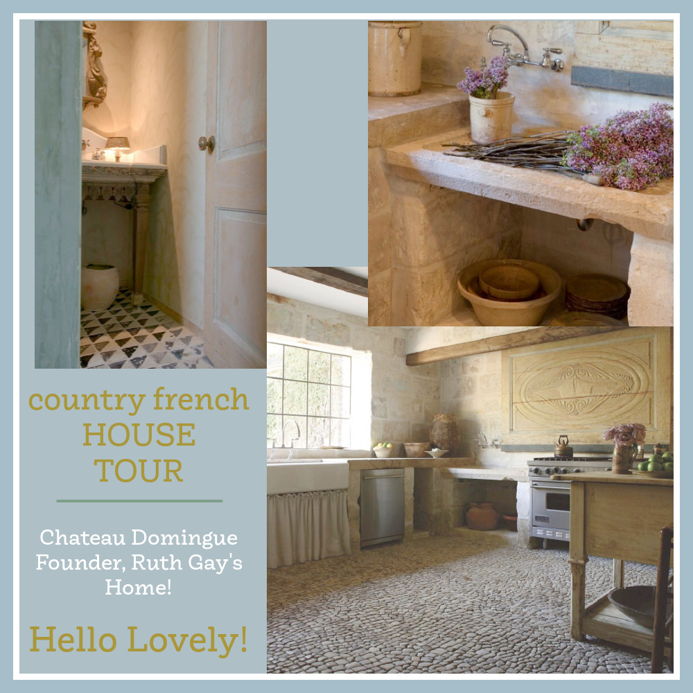 Country French House Tour - come see Chateau Domingue's Ruth Gay's stunning Houston home on Hello Lovely!