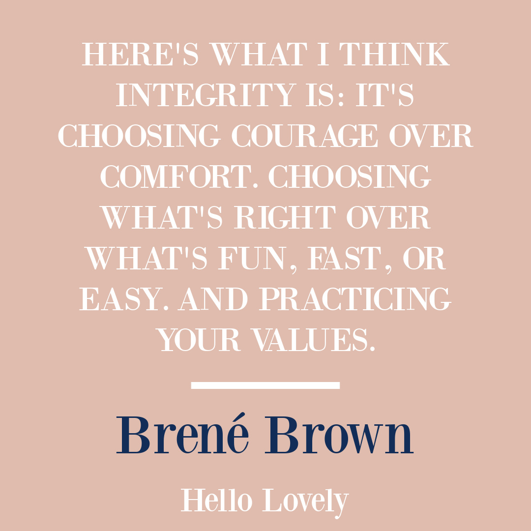 Brené Brown quote about empathy, courage, boundaries and vulnerability on Hello Lovely Studio. #empathyquotes #selfkindness #brenebrownquotes