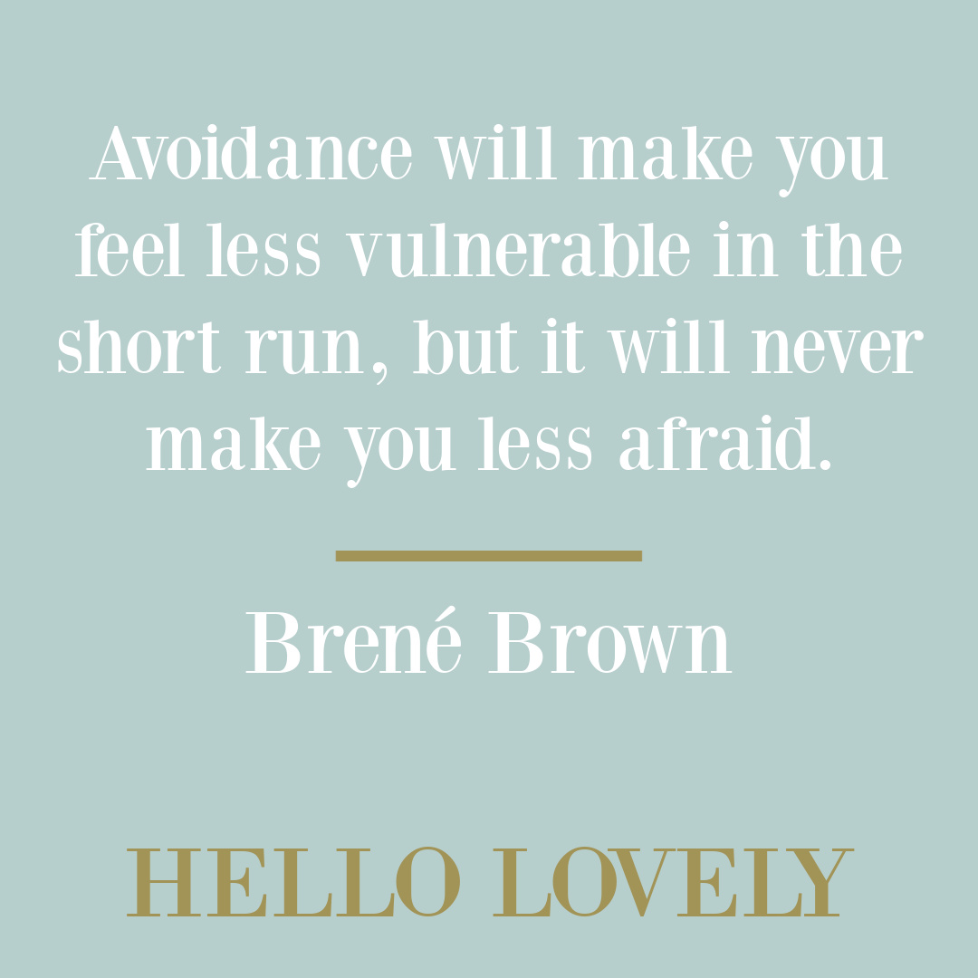 Brené Brown quote about empathy, courage, boundaries and vulnerability on Hello Lovely Studio. #empathyquotes #selfkindness #brenebrownquotes