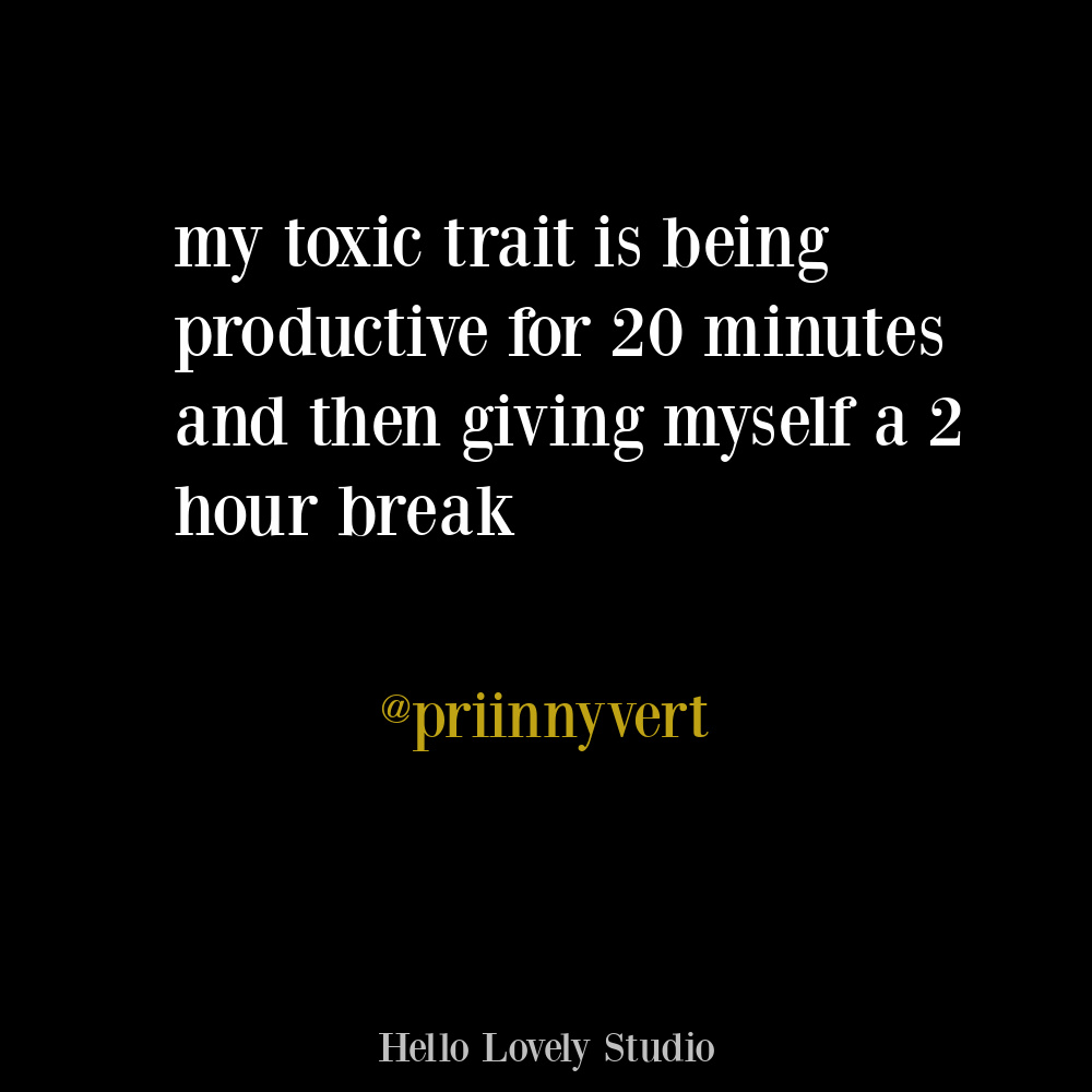 Funny tweet about productivity on Hello Lovely. #sarcasm #funnyquotes #productivityquotes