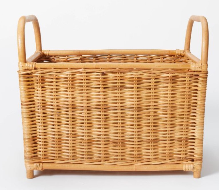Wicker basket with handles - Threshold/Studio McGee at Target. #wickerbaskets #organizationbaskets
