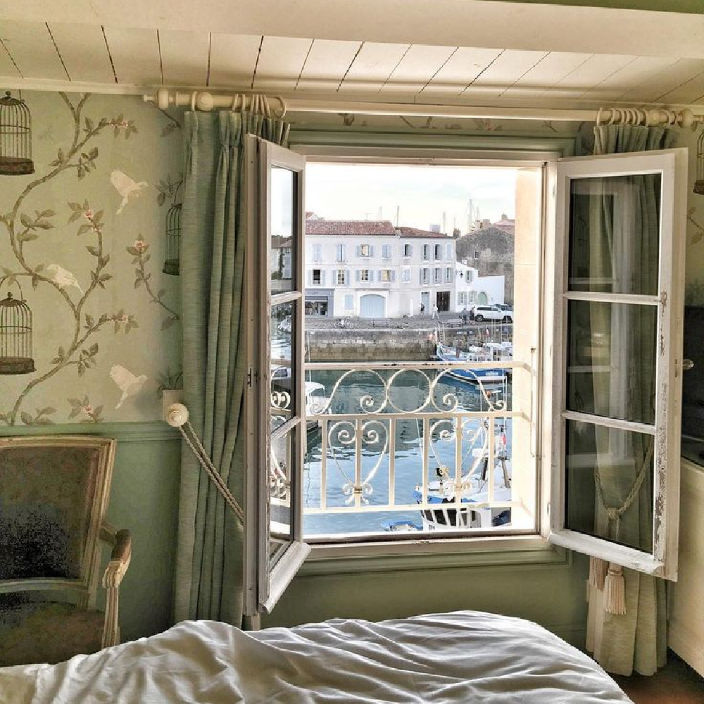 Open windows from a room at Ile de Re Hotel Toiras - vivi et Margot.