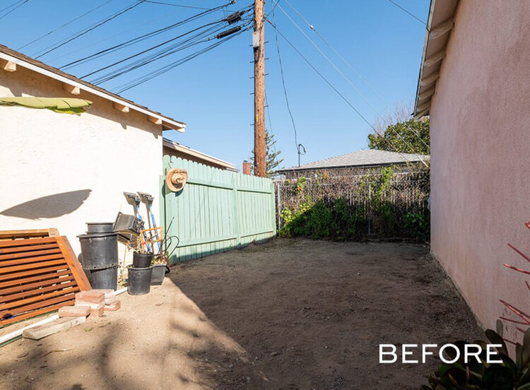 before - Darren Criss episode of Celebrity IOU with garage makeover