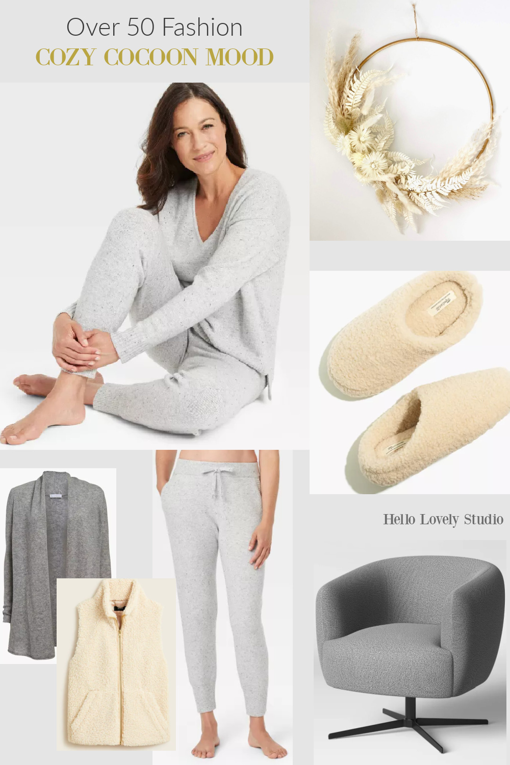 Over 50 Fashion Cozy Cocoon Mood Hello Lovely Studio - come discover lounging casual pieces to wear and decorate.