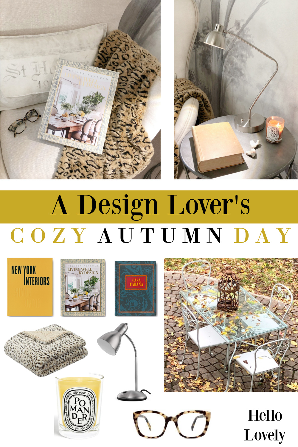 A Design Lover's Cozy Autumn Day - check out these gorgeous books and finds for a stay at home self-care moment! Hello Lovely Studio.