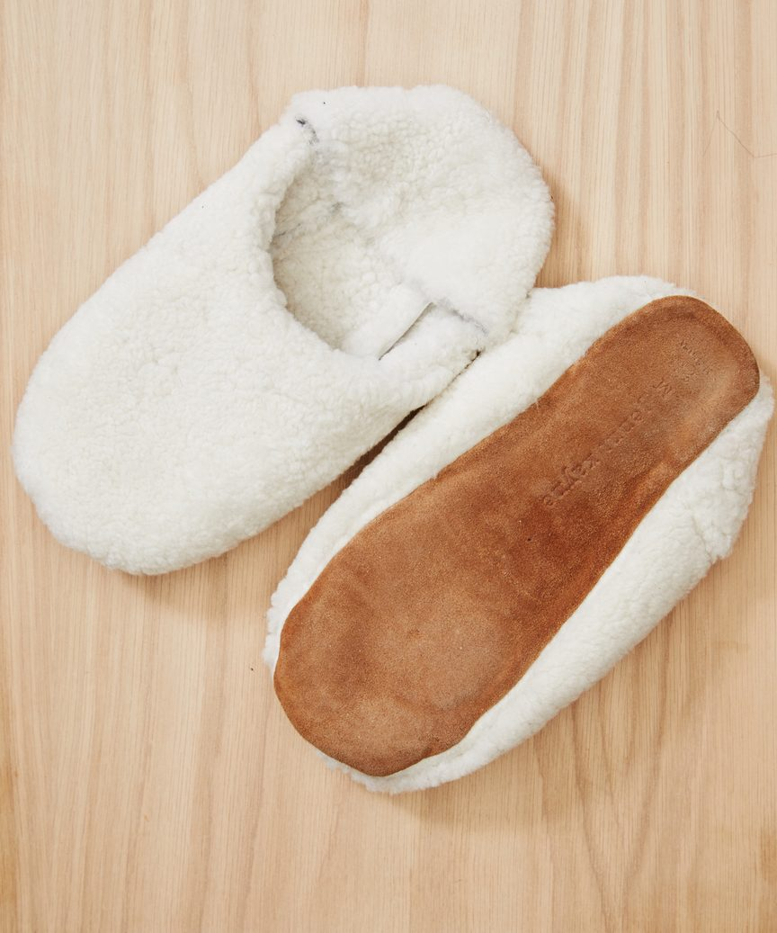 Shearling Moroccan slippers from Jenni Kayne