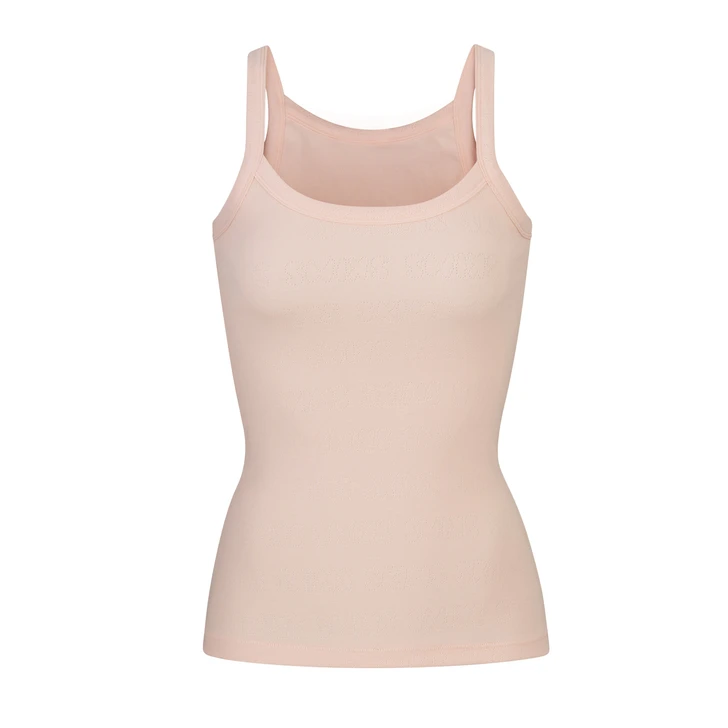 Skims Pointelle strappy tank in quartz