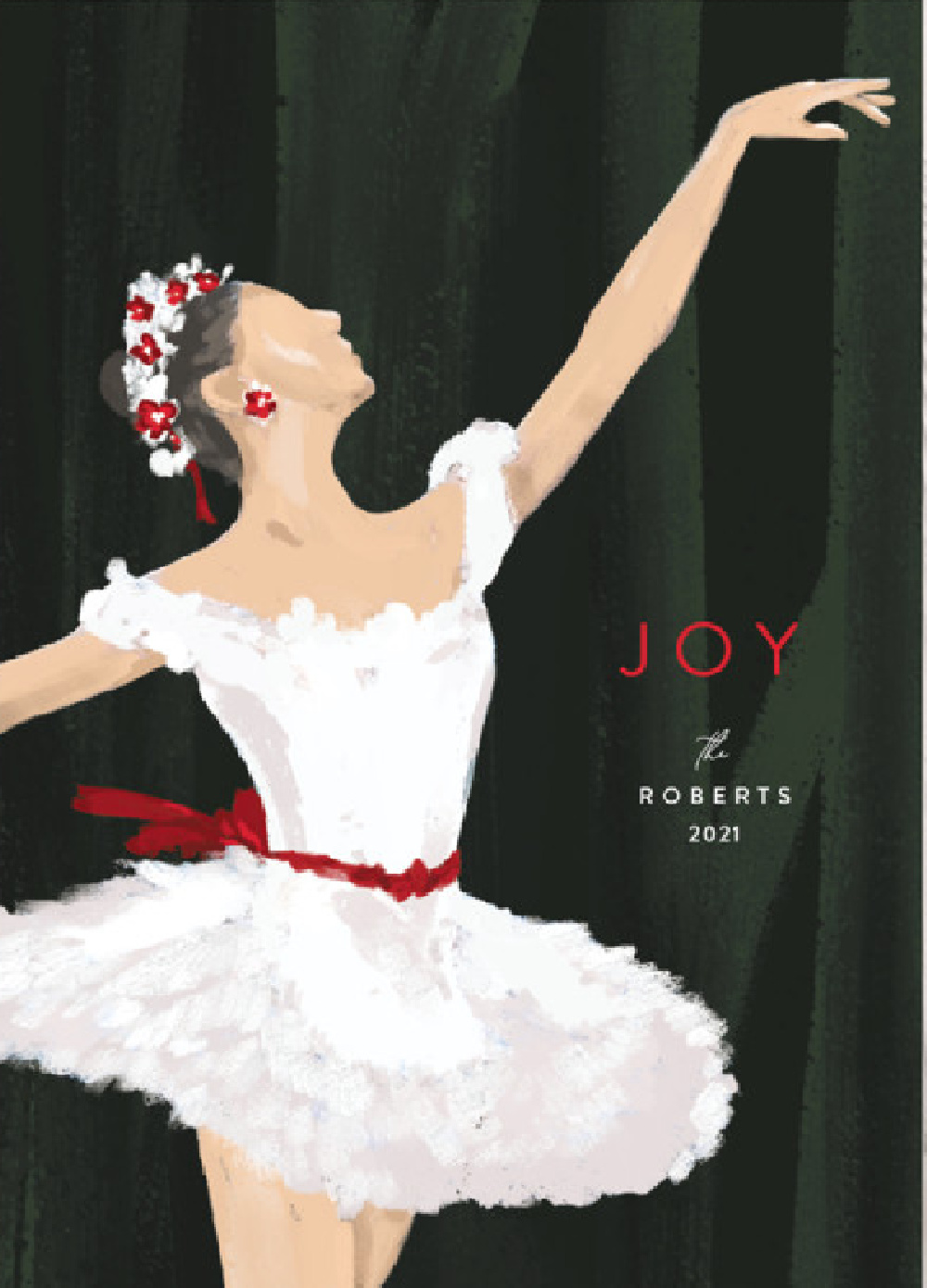 Joyful Ballerina holiday card from Minted.