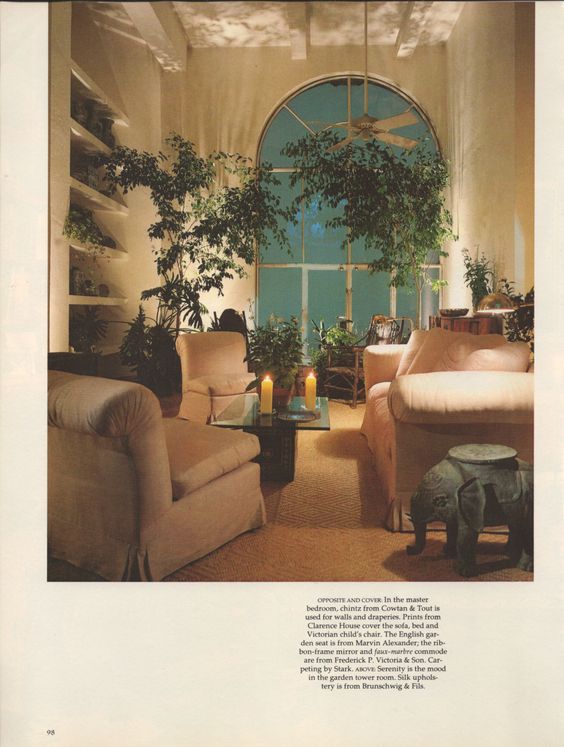 1984 living room in Architectural Digest. #1980sdesign #interiordesign