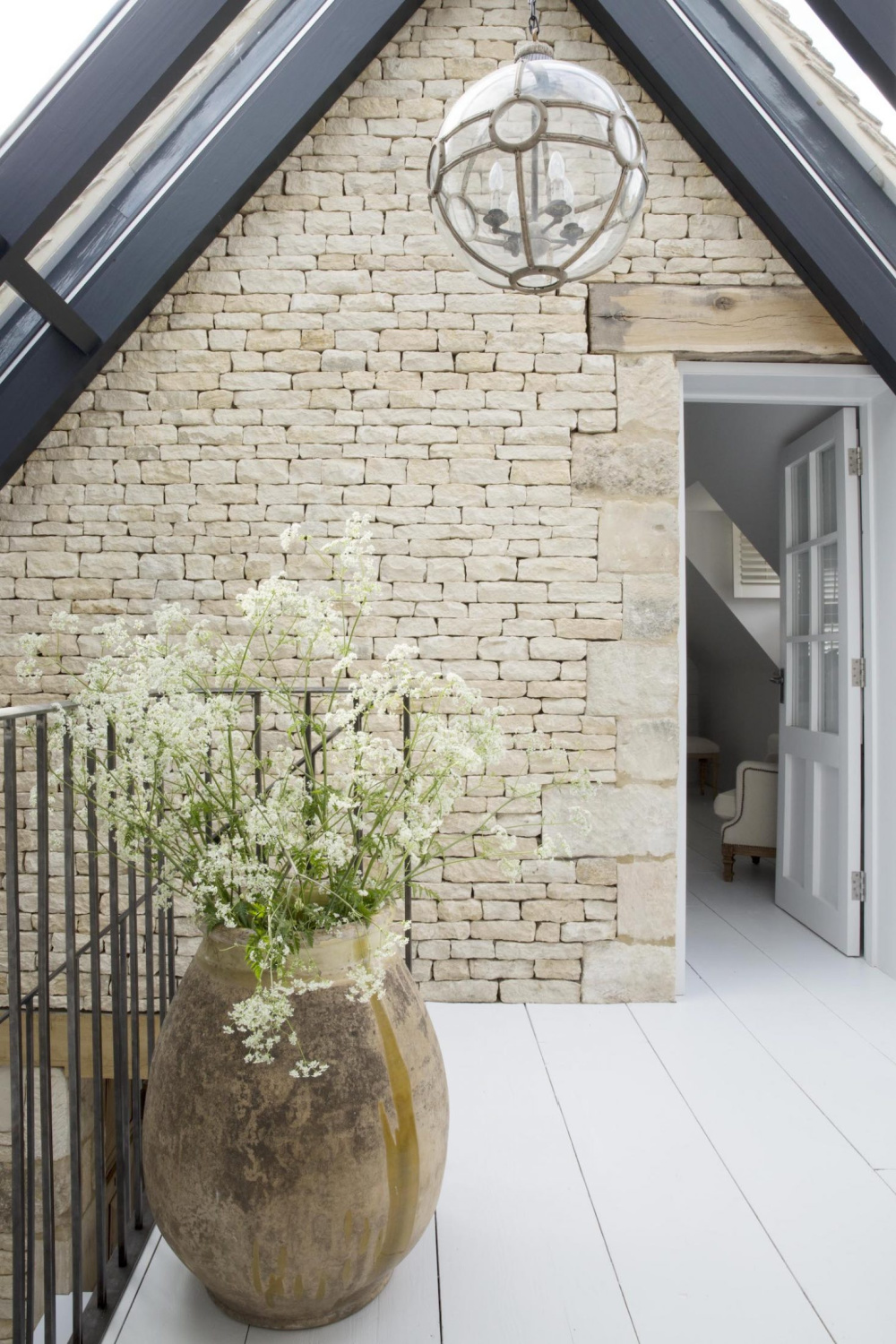 17th Century Cotswolds cottage stone detail.