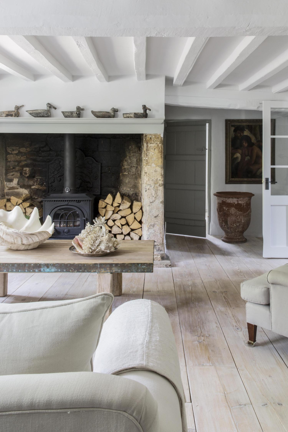 17th century Cotswolds cottage interior by Anton & K. #rusticcottage #fireplaces