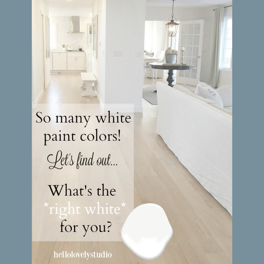 So many white paint colors! Let's find out what's the right white for you. Help for choosing the perfect white paint color for your walls from design experts on Hello Lovely Studio