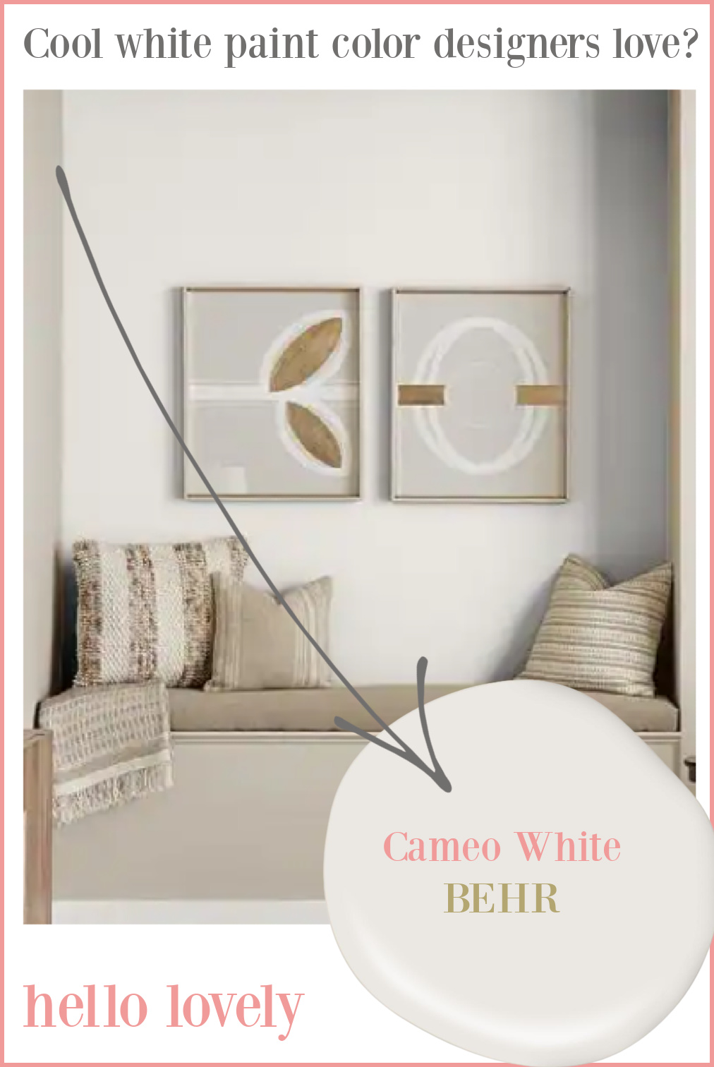 Cameo White paint color by Behr - Hello Lovely Studio. #cameowhite #leanneford