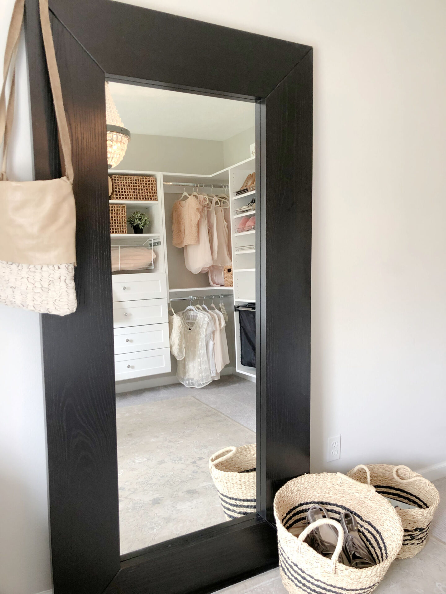 A simple DIY closet "cloffice" is better use of this spare bedroom - Hello Lovely Studio.