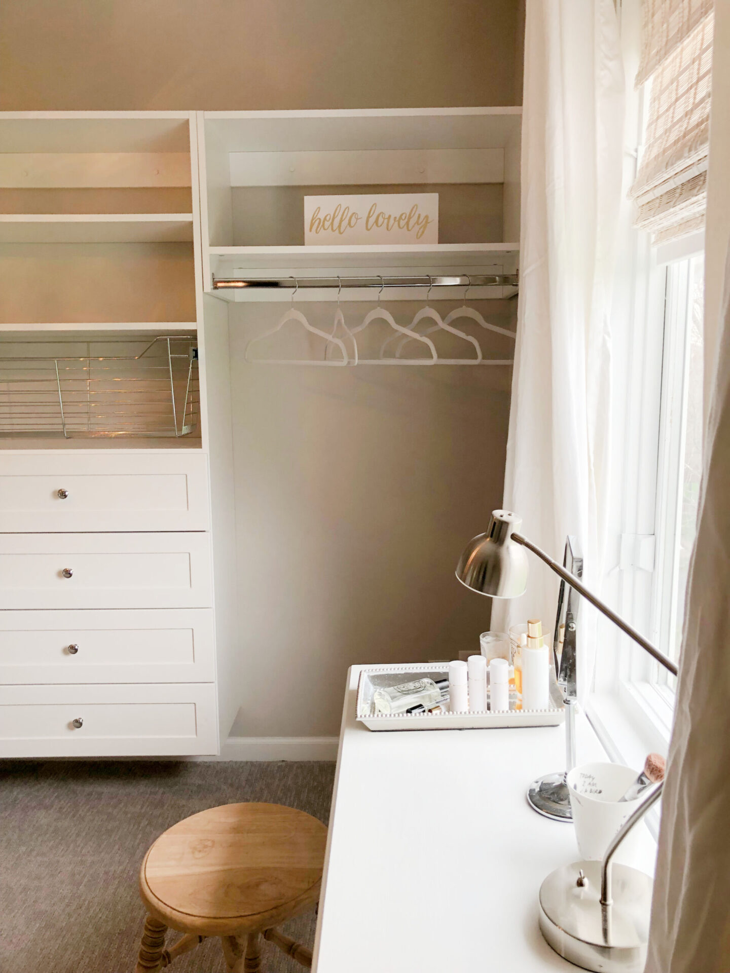 DIY Closet Ideas: Awkward Small Bedroom is Now a Serene Cloffice in Our  New Home! - Hello Lovely