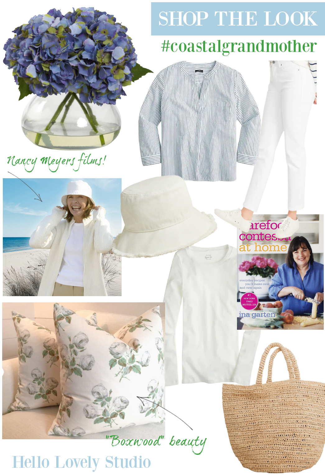 Coastal Grandmother Shop the Look on Hello Lovely Studio. #coastalgrandmother #coastalcore #classiccoastal