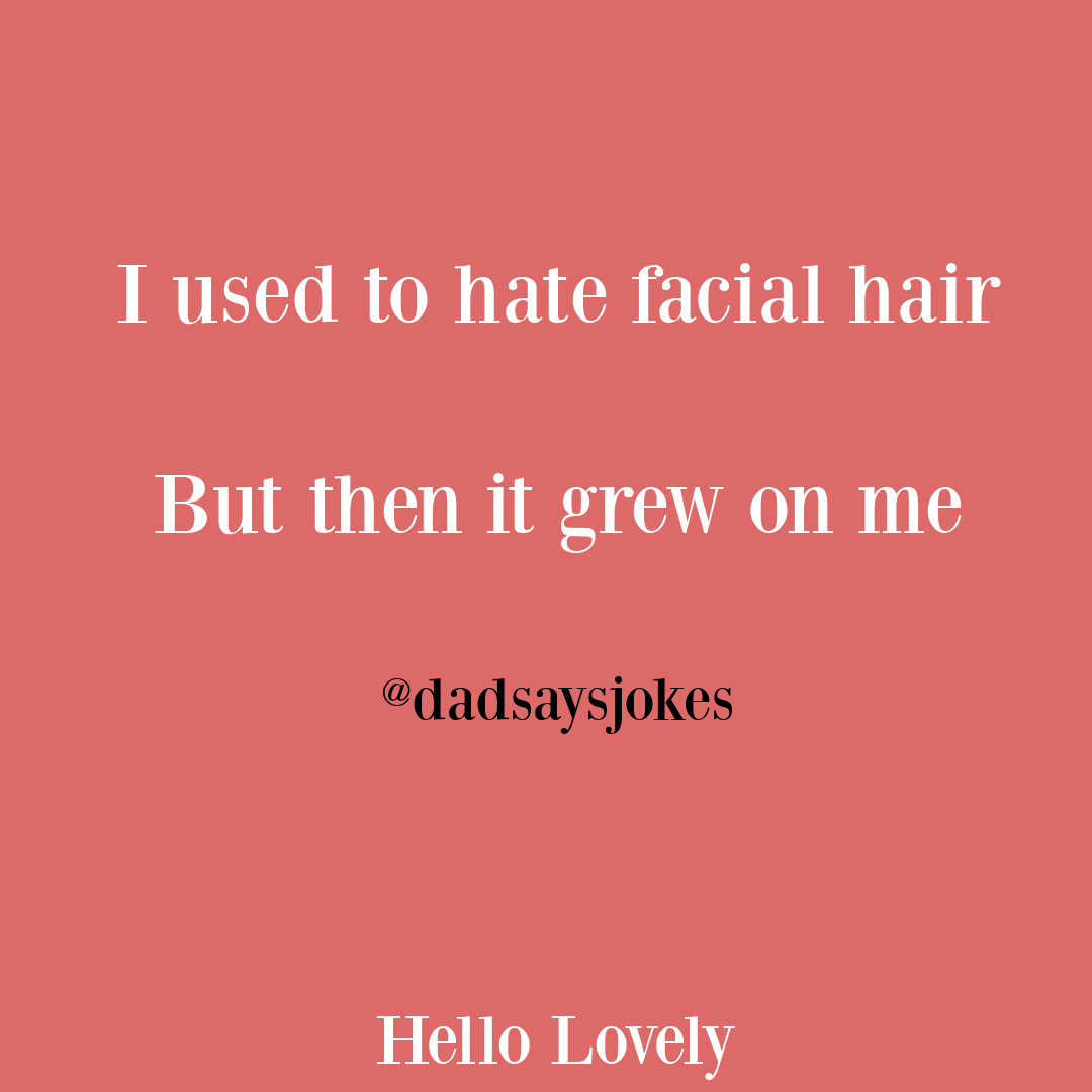Funny dad tweet and dad jokes on Hello Lovely Studio. #parentinghumor #dadjokes #funnydadtweets #fathersday