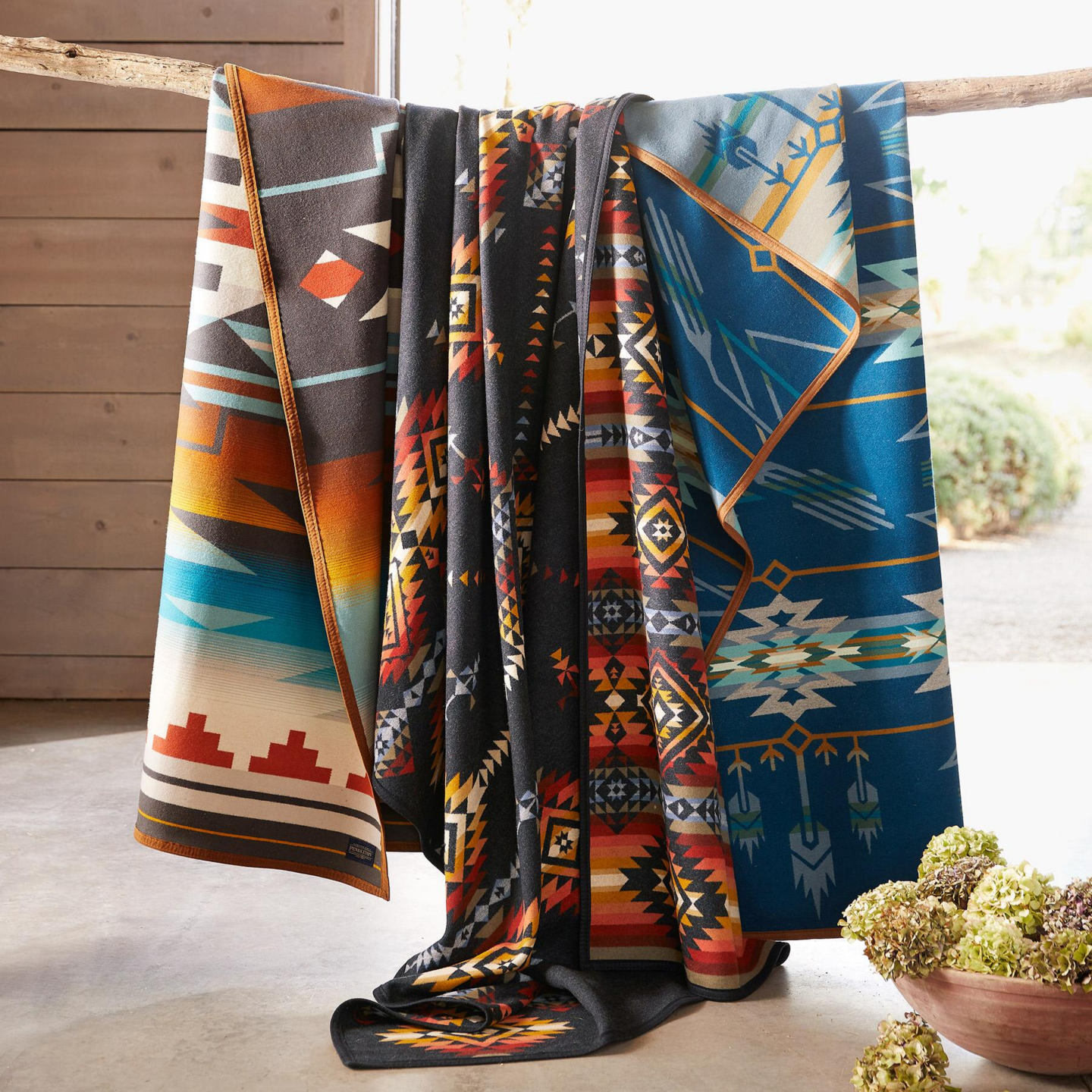 Colorful Pendleton Blankets, Sundance Catalog