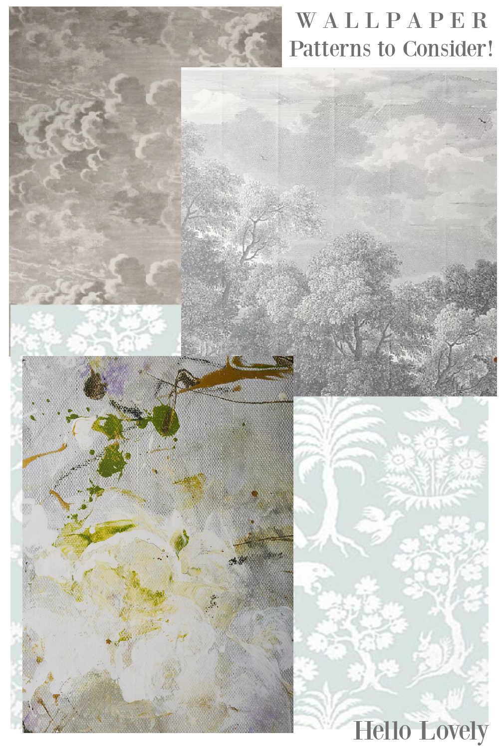 Beautiful wallpaper patterns to consider - Hello Lovely Studio. #wallpaperpatterns #greenwallpaper #floralwallpaper