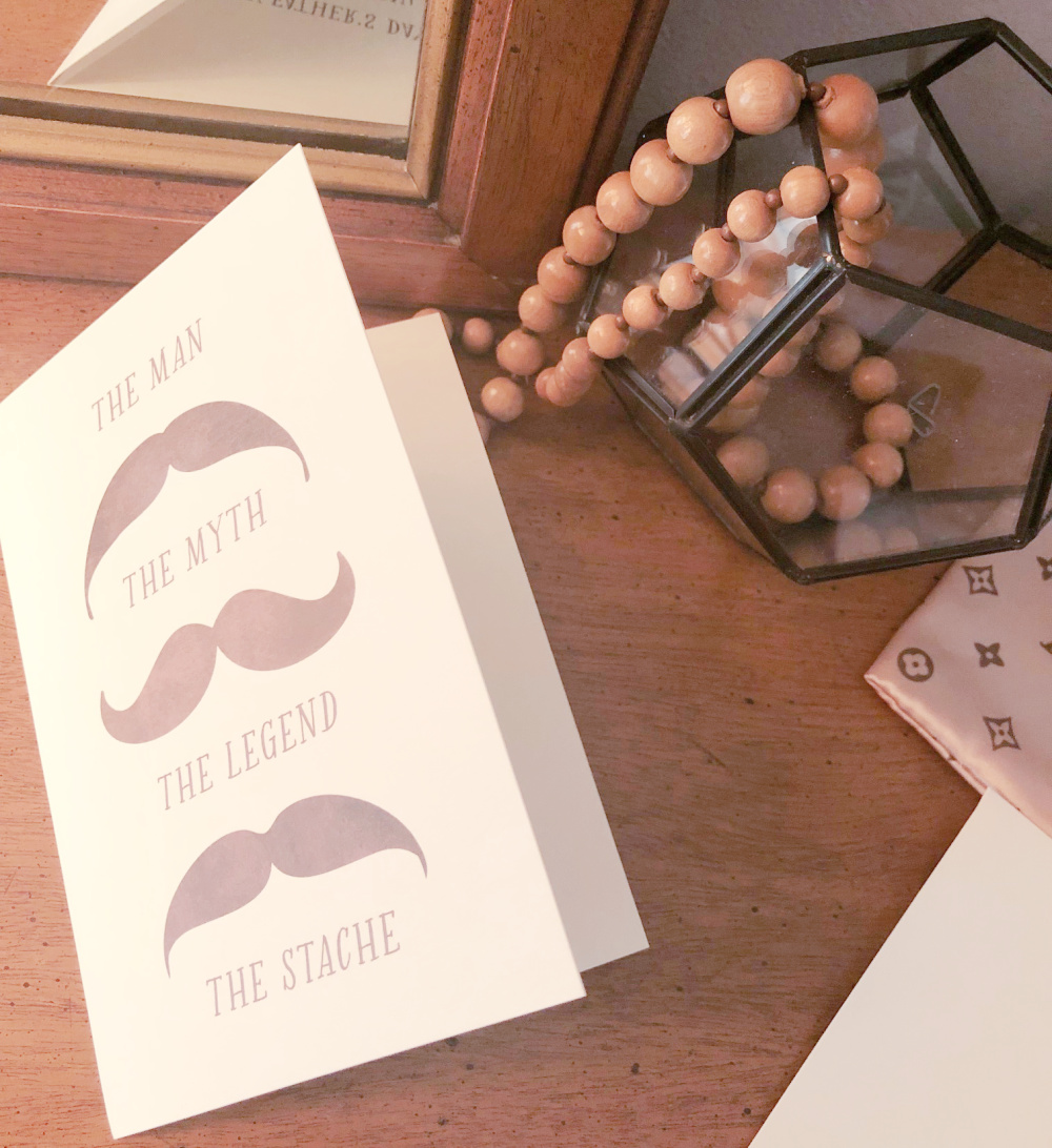 Customized Father's Day Card With Moustache, Minted - Hello Lovely Studio.