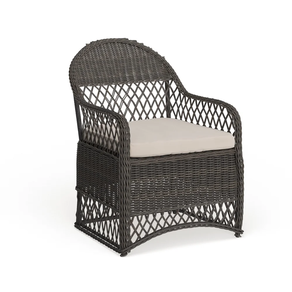 Safavieh rattan chair with ivory cushion