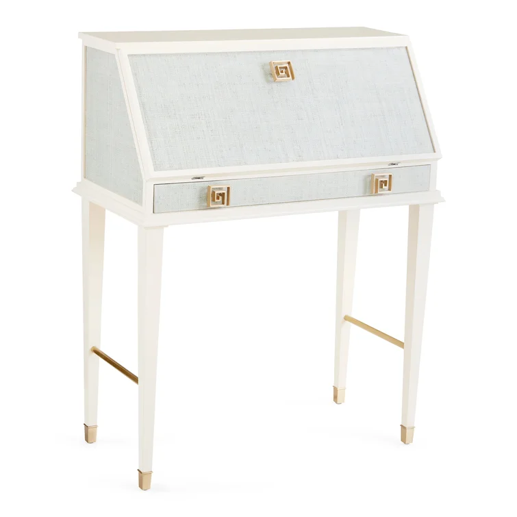 Jonathan Adler Sky Blue Laquered Secretary Desk