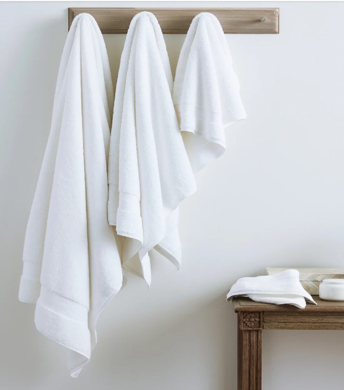 Boll & Branch plush white bath towels - my favorite! #bestbathtowels