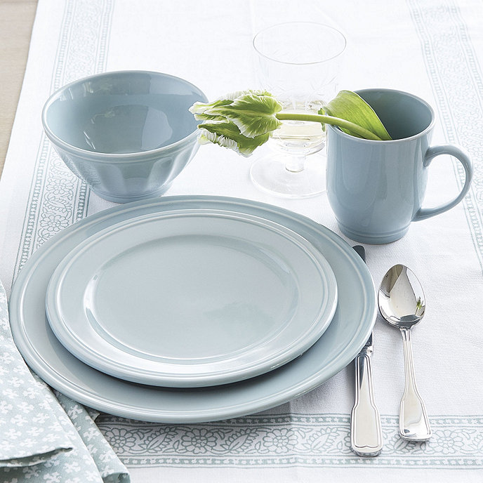 Brigitte spa blue dinnerware set - Ballard Designs. #dinnerware #bluedishes 