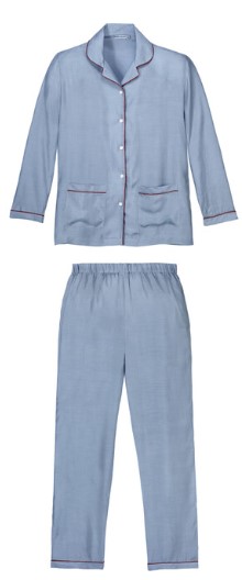 Beautiful Camille Pajamas in Grey from Maisonette #vintagestyle #womenspajamas