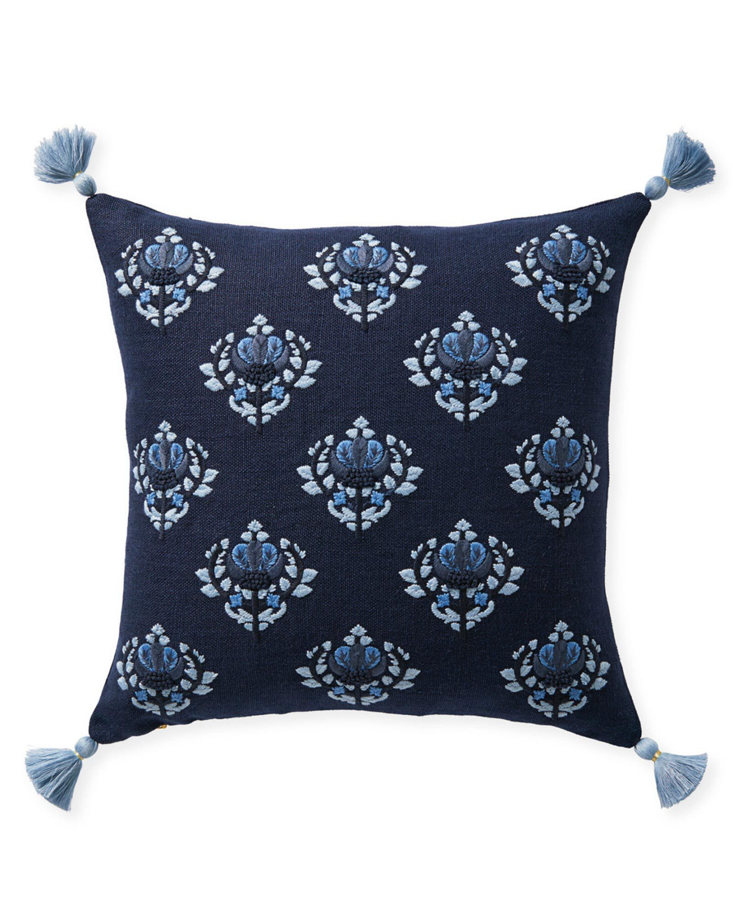 Kemp pillow in navy, Serena & Lily