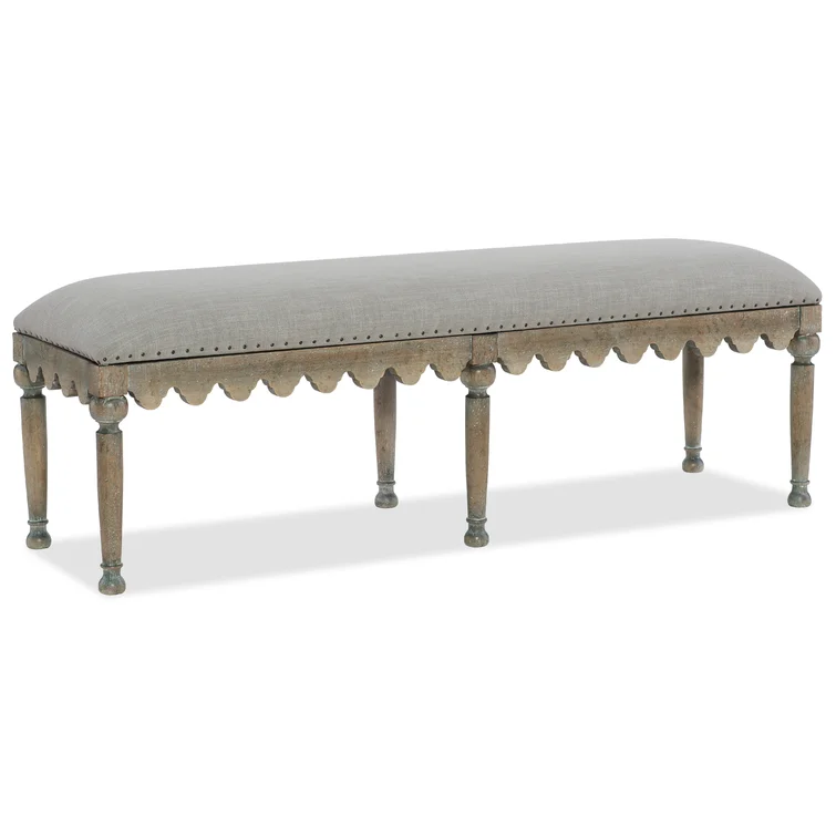 Boheme French Country Upholstered Dining Bench. #diningbench #frenchcountry