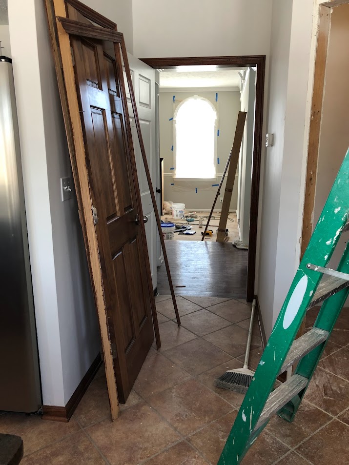 Kitchen pantry demo during Georgian renovation