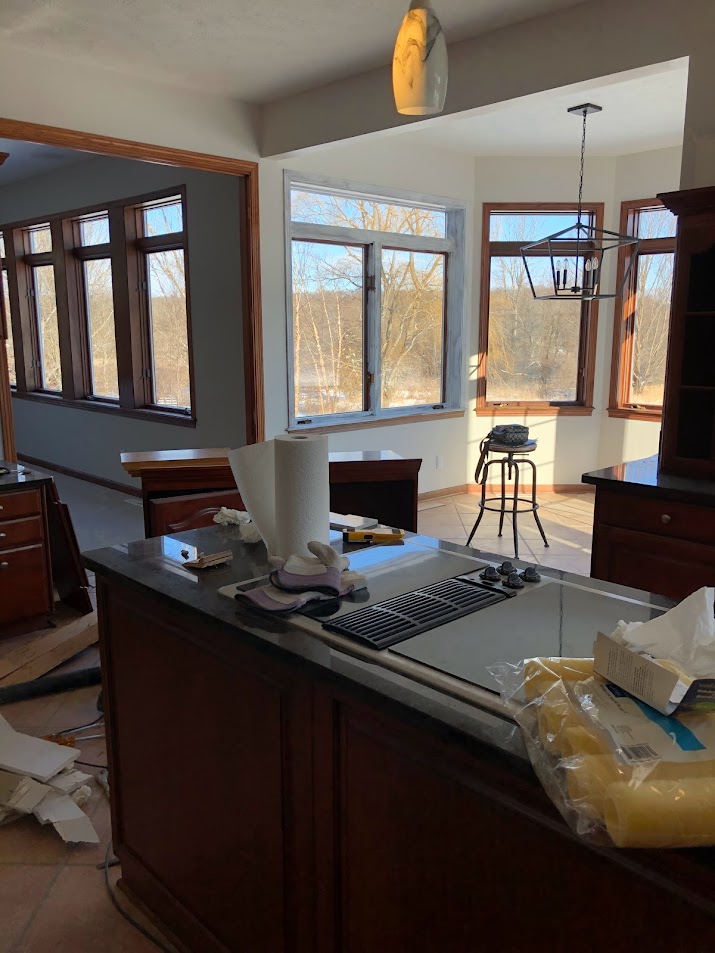 Kitchen during Georgian renovation