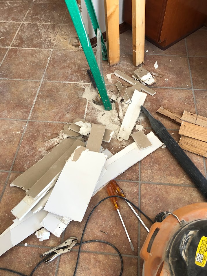 Kitchen pantry demo during Georgian renovation