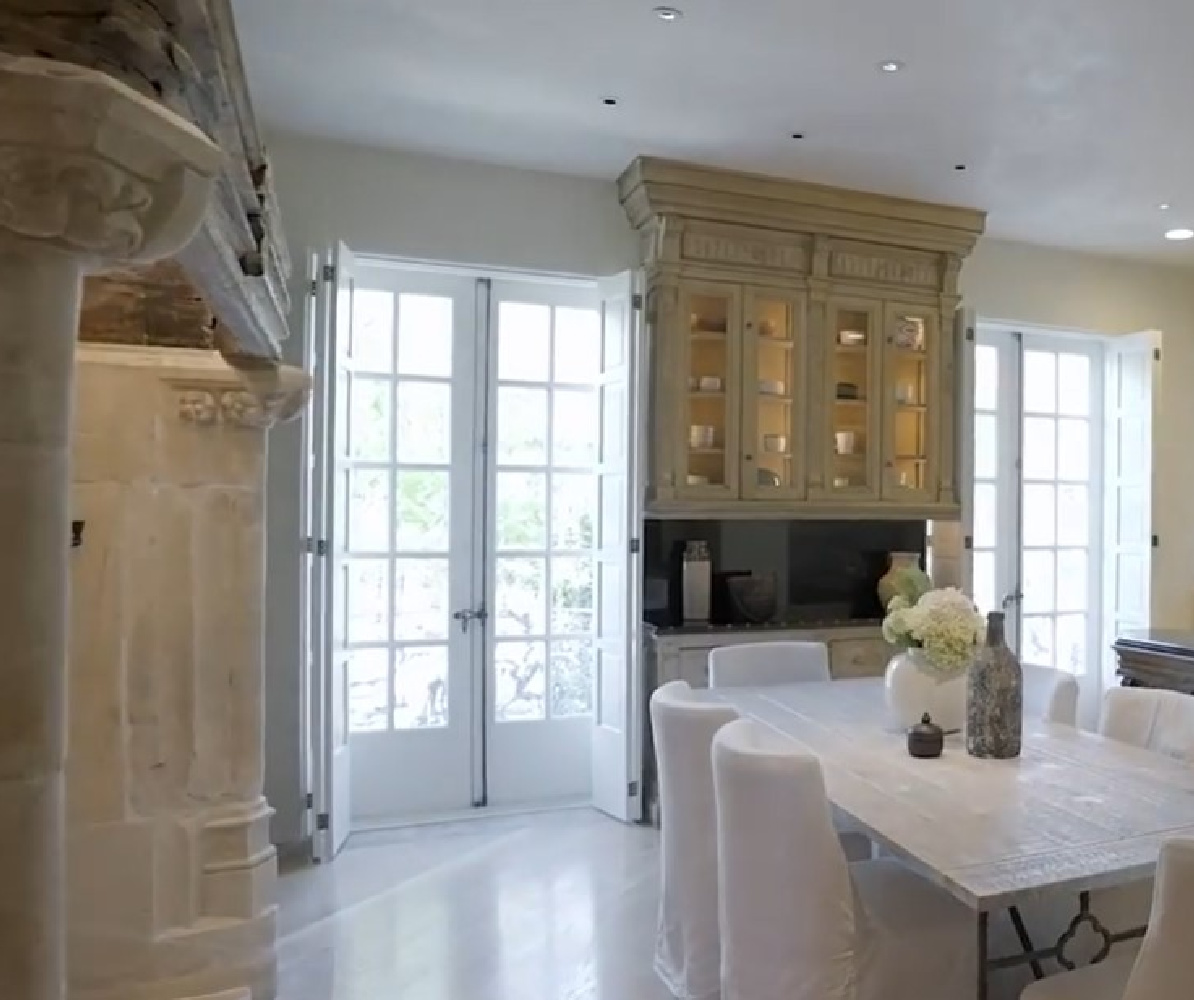 French kitchen in a Parisian style mansion in San Francisco. #frenchkitchens #elegantkitchendesign #oldworldstyle #frenchcountry