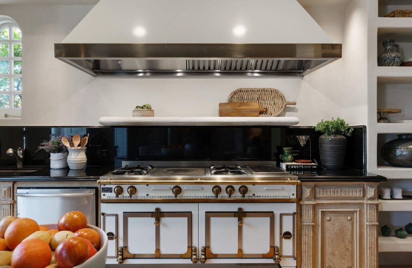 French kitchen in a Parisian style mansion in San Francisco. #frenchkitchens #elegantkitchendesign #oldworldstyle #frenchcountry