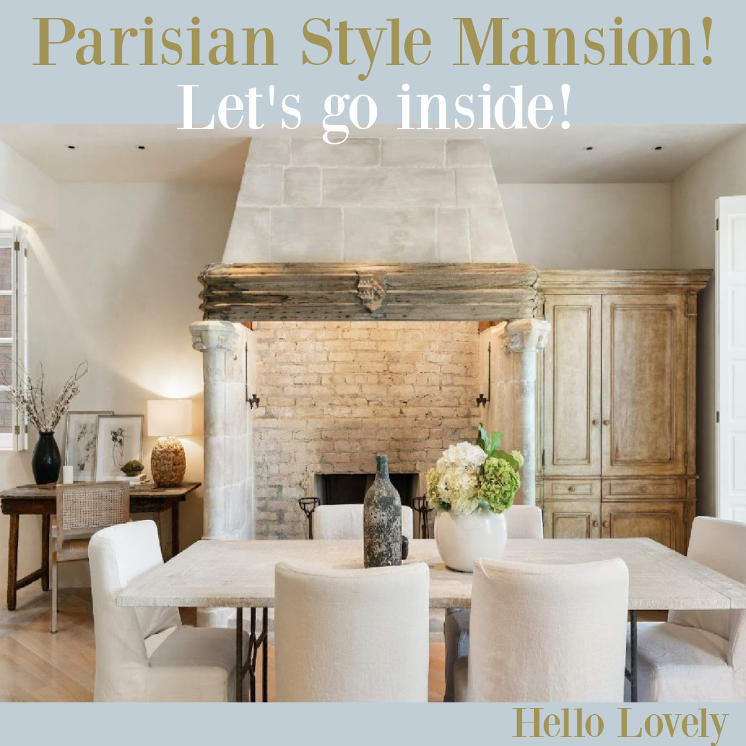 Parisian style mansion - let's go inside this elegant French inspired home in Pacific Heights - Hello Lovely Studio. #frenchhomes #frenchprovincialstyle #parisianmansion