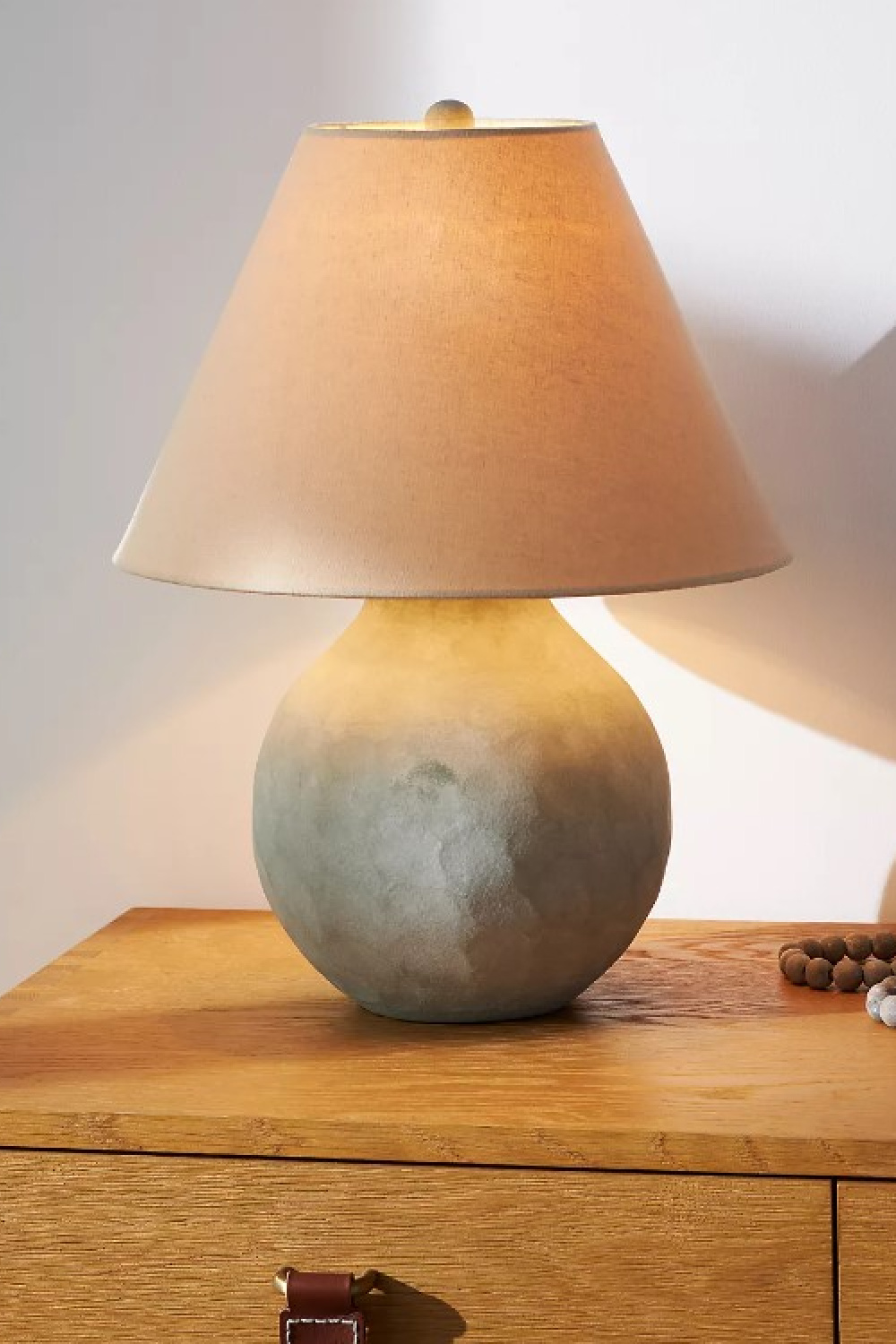 Roslyn table lamp with modern rustic Belgian style designed by Amber Lewis. #modernrustic #tablelamps