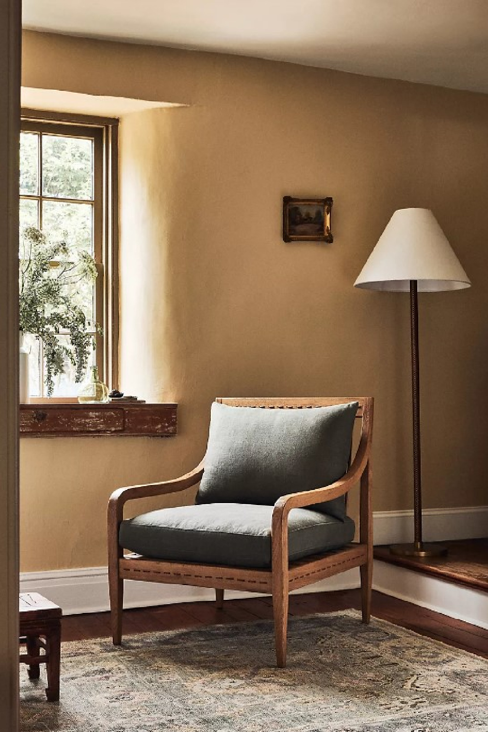 Garvey accent chair in a beautiful California cool modern rustic room by Amber Lewis. #livingroomfurniture #modernrustic