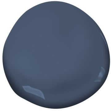 Kensington Blue (Benjamin Moore) navy blue paint color swatch. #bestbluepaintcolors #navyblue